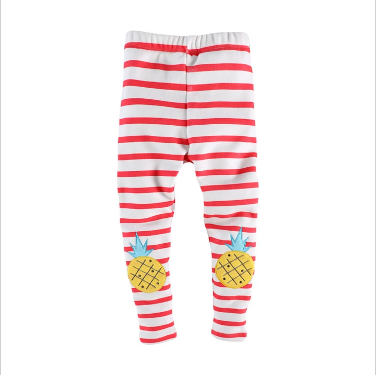 Little maven/ осенние брюки для маленьких девочек; хлопковые леггинсы с эластичной резинкой на талии; детские штаны в полоску с мягким ворсом