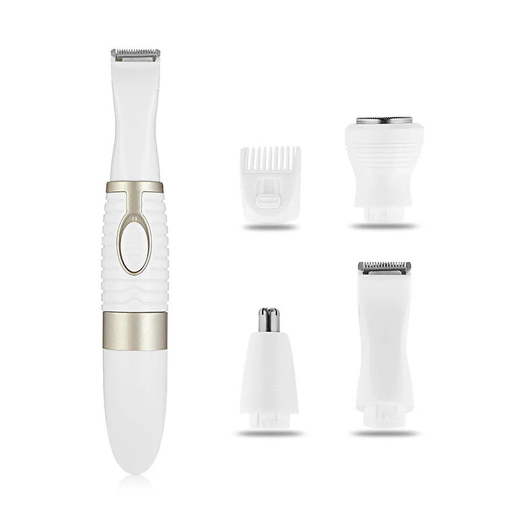 

JuneJour Drop shipping 4 In 1 Women Shaver Bikini Eyebrow Trimmer Epilator Facial Underarm Hair Depilatory Machine