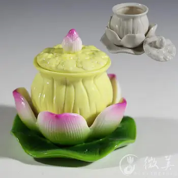 

3 inch full-color water cup for cup hertogh lotus Buddha temple for water supply of white porcelain cup bowl of holy water
