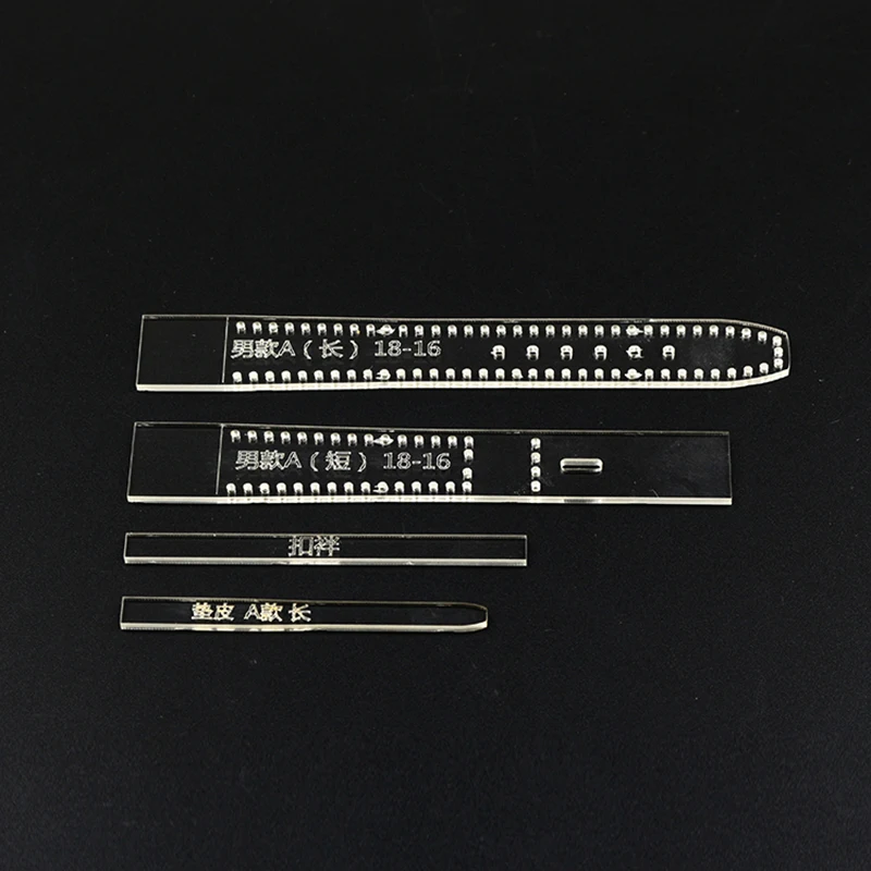 Прозрачный акриловый ремешок для часов трафареты Сделай Сам кожевенное ремесло инструмент для дома DIY принадлежности наручные Аксессуары для наручных часов - Цвет: For Men A  18 16