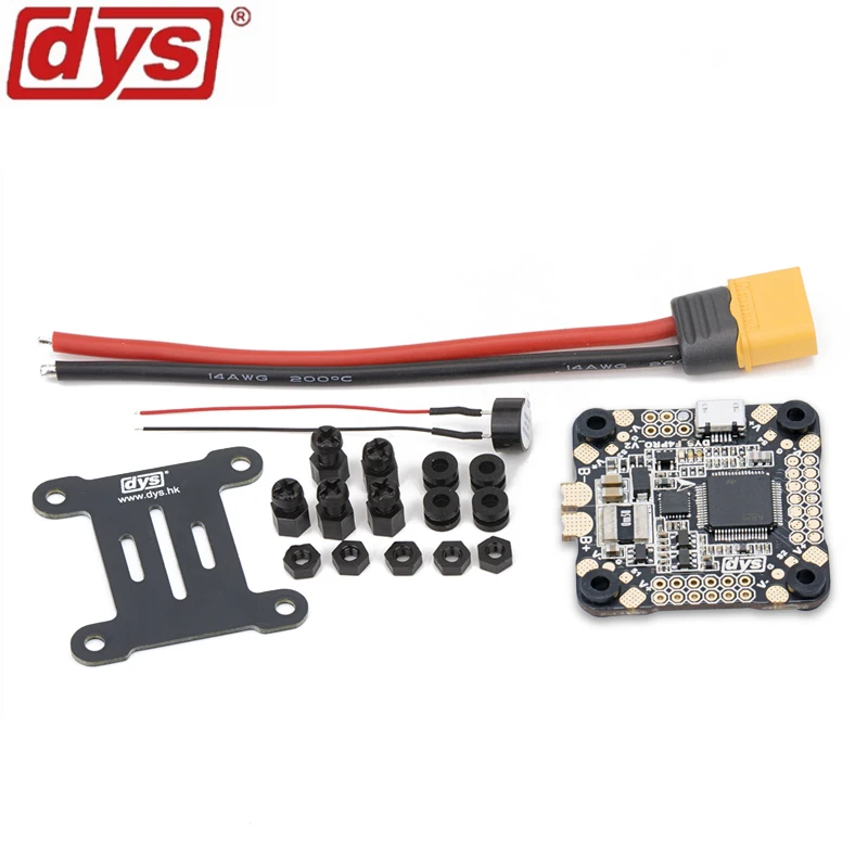 

DYS F4 PRO V2 Betaflight flight control with 5V/3A 9V/1.2A BEC intergrated protection circuit on-board OSD flat cable connection