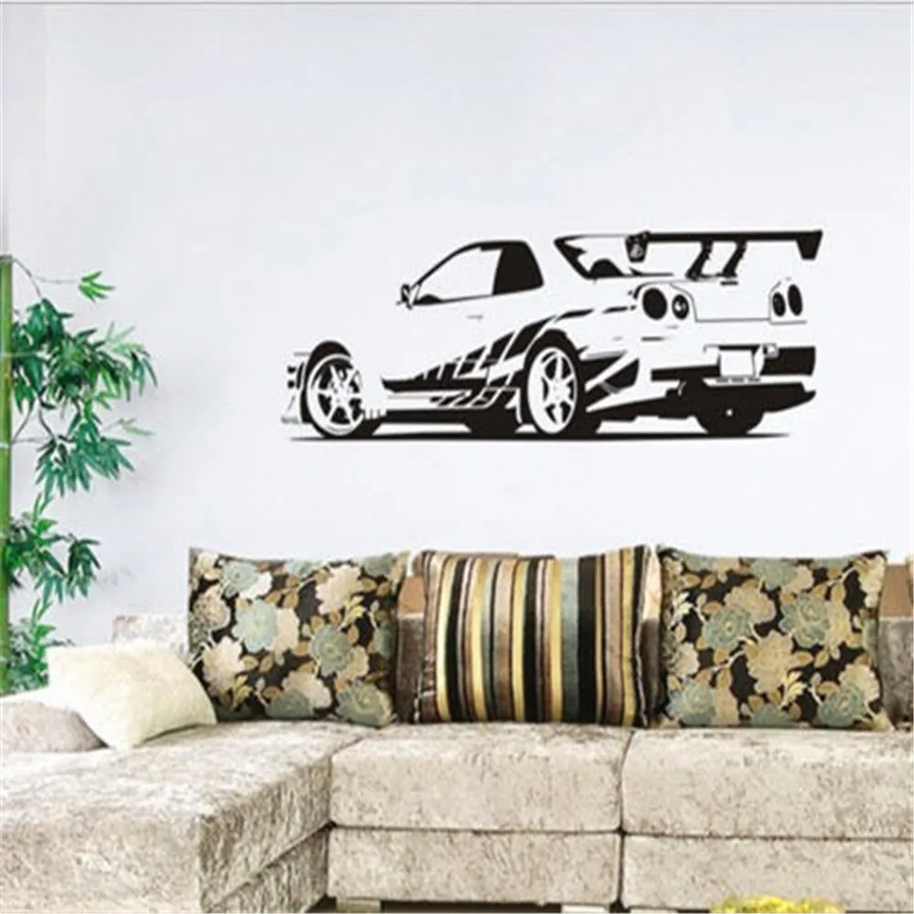 Us 12 78 20 Off Gtr Skyline Sports Racing Car Removable Wall Stickers Vinyl Decals Home Decor Boys Bedroom Wallpapers Livingroom Decor In Wall