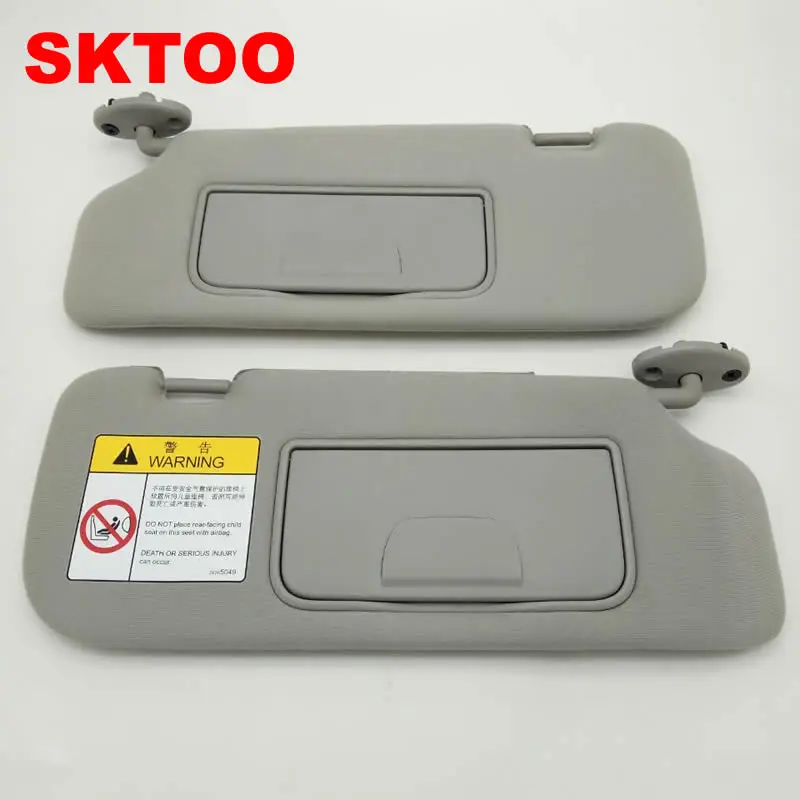 

SKTOO sun visor for chevrolet Captiva with a make-up mirror sun visor Barndoor Sunshade gray