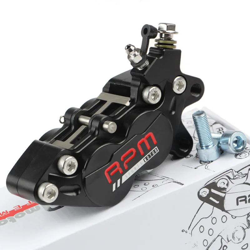 

Motorcycle 4 Piston HF6 40mm Hole Pitch Brake Calipers CNC Rear Brake 9mm Hole Motorcycle Parts For Honda MSX125 Yamaha BWS RSZ