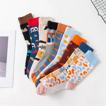 

Lovely Socks Women Breathable And Sweat-absorbing Socks Cool Cotton Skateboard Hipster Durable Lady's Socks