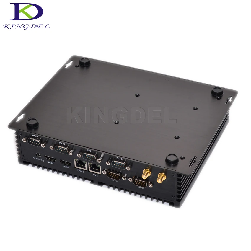 US $281.00 Industrial fanless mini computer Core Intel i3 4010Ui5 4200Ui7 5550U Dual LAN HDMI 6COMRS232 Windows10 WiFiSupport 3D Games