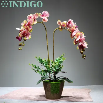 

Flower Arrangment White Orchids Real Touch Flower Wedding Party Flower Dining-table Decoration Event Free Shipping