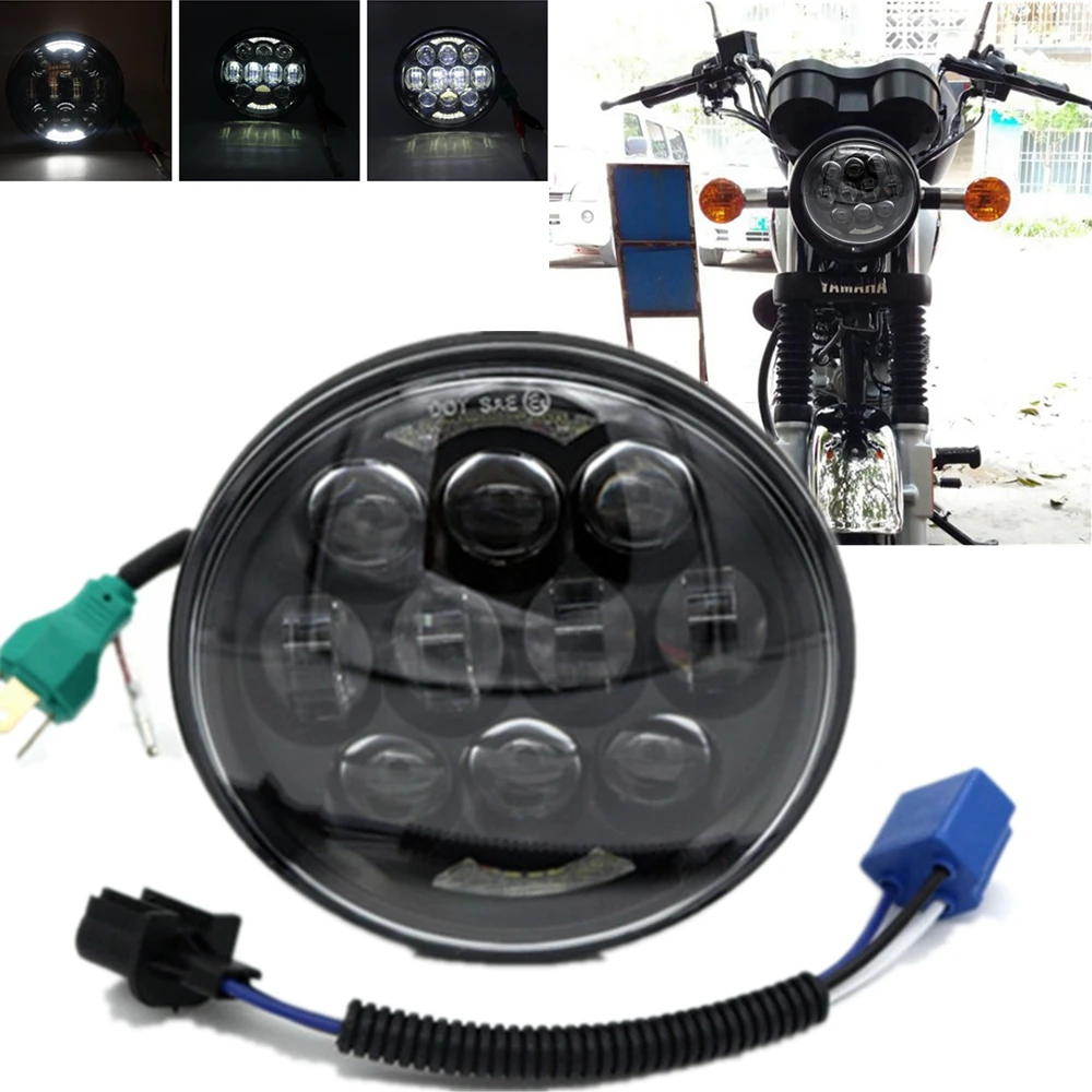 

5 3/4" LED Headlight 5.75 Inch 80W DRL Angel Eyes Front Driving Headlamp Motorcycle Accessories
