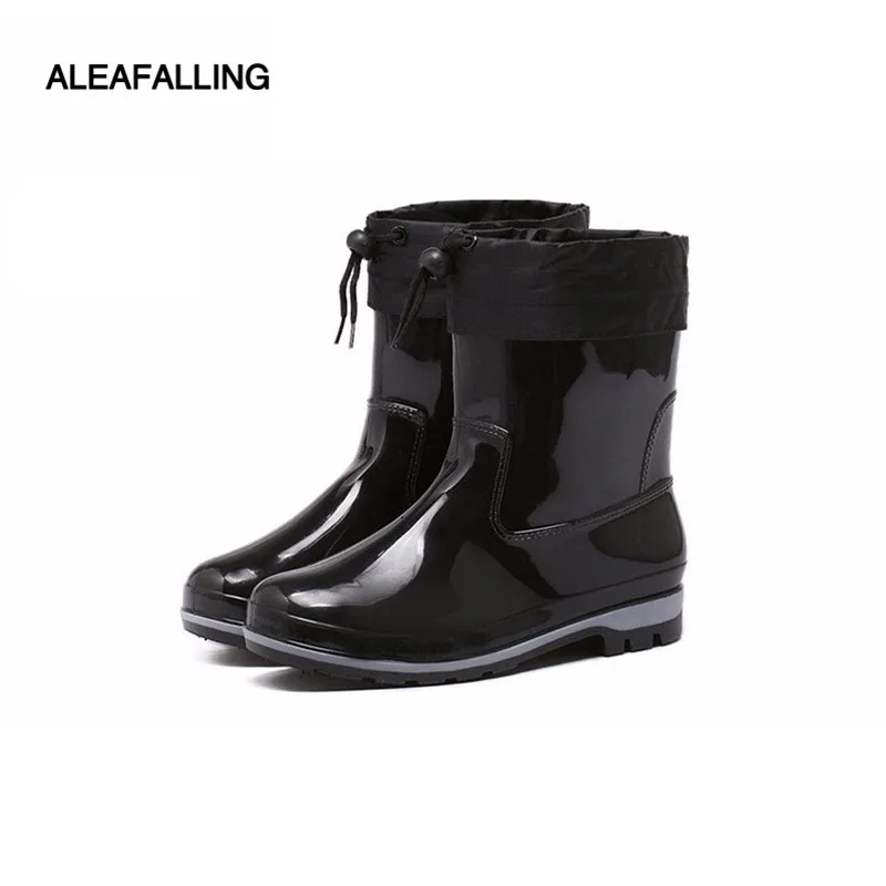 

Aleafalling Rain Boots Warm British Men"s Platform PU Waterproof Sewing Motorcycle Colorful All-season Good Boots Men Shoes M022
