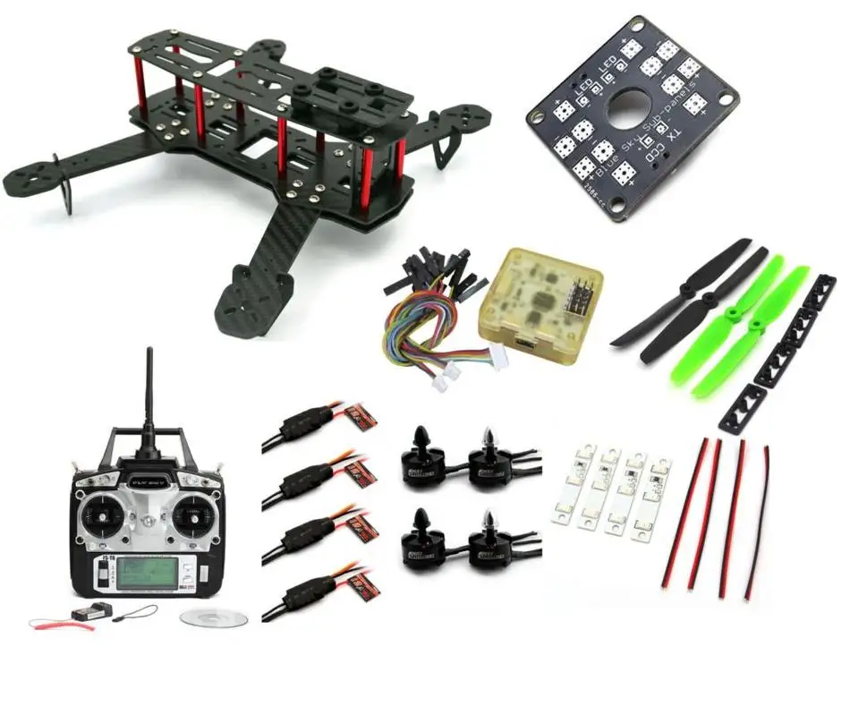 Carbon Fiber Mini QAV250 C250 FPV Quadcopter Frame Motor 12A Esc CC3D