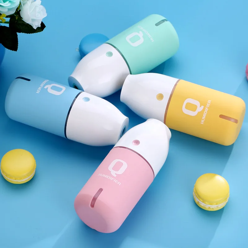 Q бутылочка usb мини-увлажнитель домашний подарок маленький увлажнитель креативный Макарон ночной Светильник увлажнитель