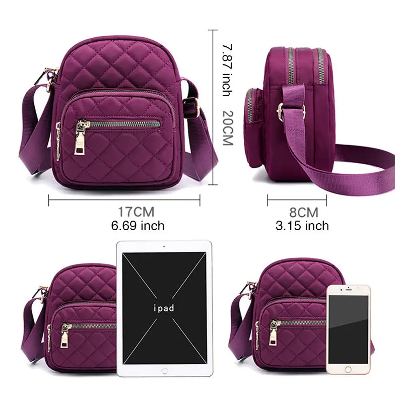 المرأة حقيبة ساع النايلون المرأة حقيبة كتف حمل Crossbody حقائب حقائب يد على الموضة للسيدات المدرسة كيس رئيسي