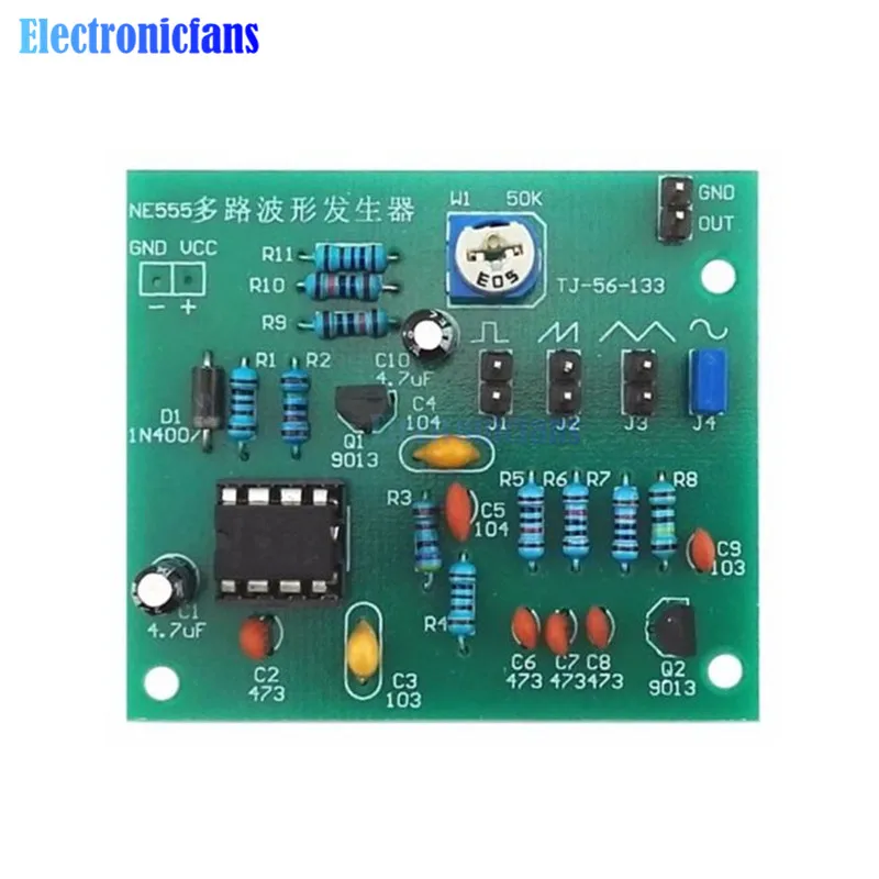

Multi-Channel NE555 Waveform Generator Module Sine Triangle Square Wave DIY Kits