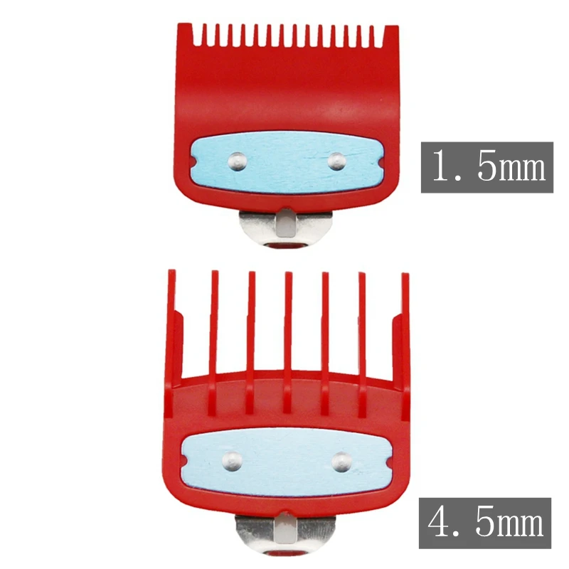 Профессиональный Высококачественный Режущий гребень с металлическим зажимом для wahl, 1,5 мм/4,5 мм, красный(2 шт./лот