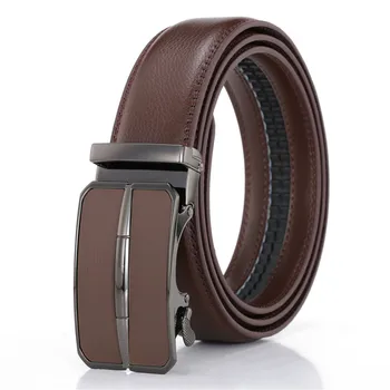 

LannyQveen Men's Automatic Buckle Belt Genuine Leather Belts for man LQ1905194 business style free shipping