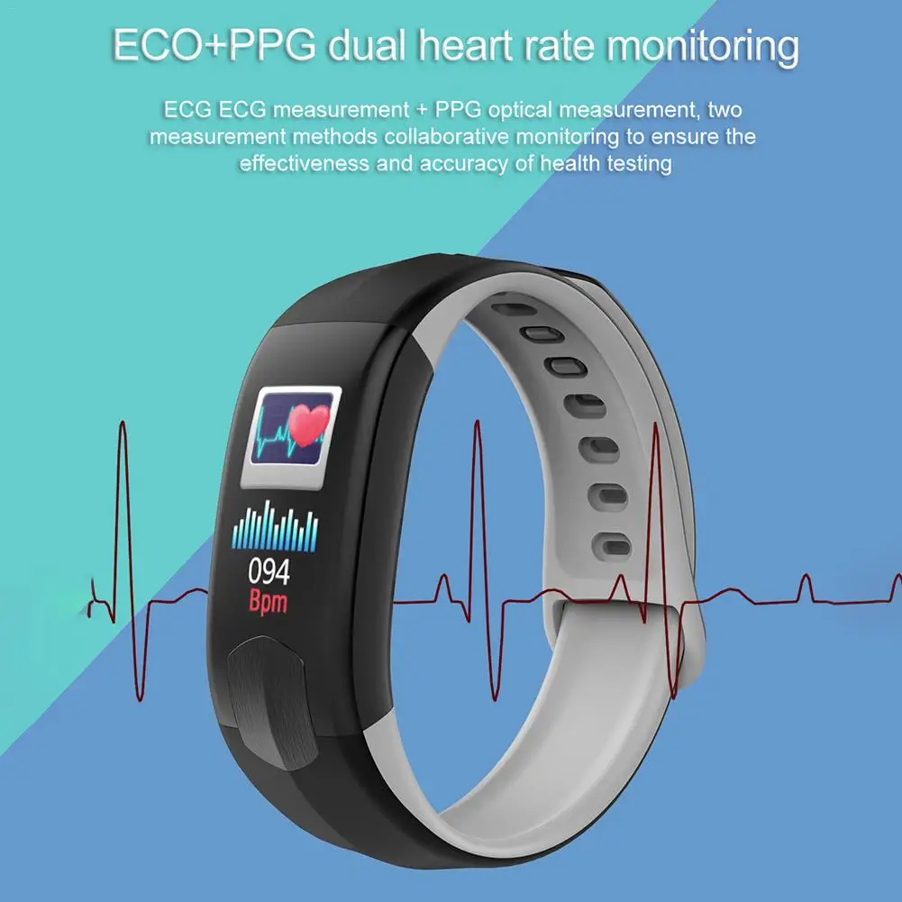 

HI520 Blood Pressure Heart Rate Monitoring PPG ECG Bracelet Sports Smart Wristband Fitness Tracking IP67 Waterproof Smart Band