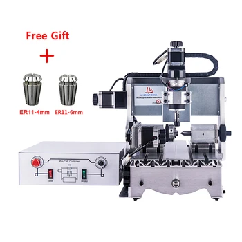 

mini cnc router 4 Axis 3020 800W Water cooled spindle 3axis Ball screw wood milling machine