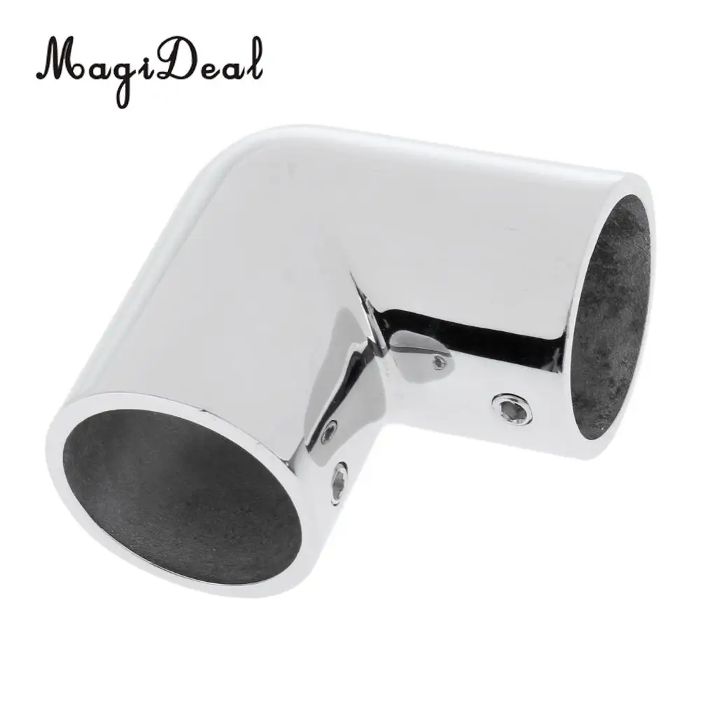 MagiDeal Durable Stainless Steel Marine Boat Yacht Hand Rail Fitting 90 Degree Elbow 22mm/25mm/30mm Rowing Boat Replacement Kits
