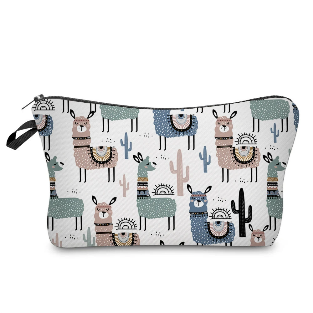 BBL &quotLLAMA&quot милые сумки для макияжа с разноцветным рисунком Мандала