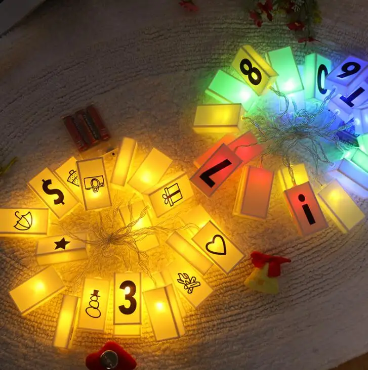 

LED alphabet lamp box lamp string bedside decoration night lamp luminous alphabet puzzle lamp string