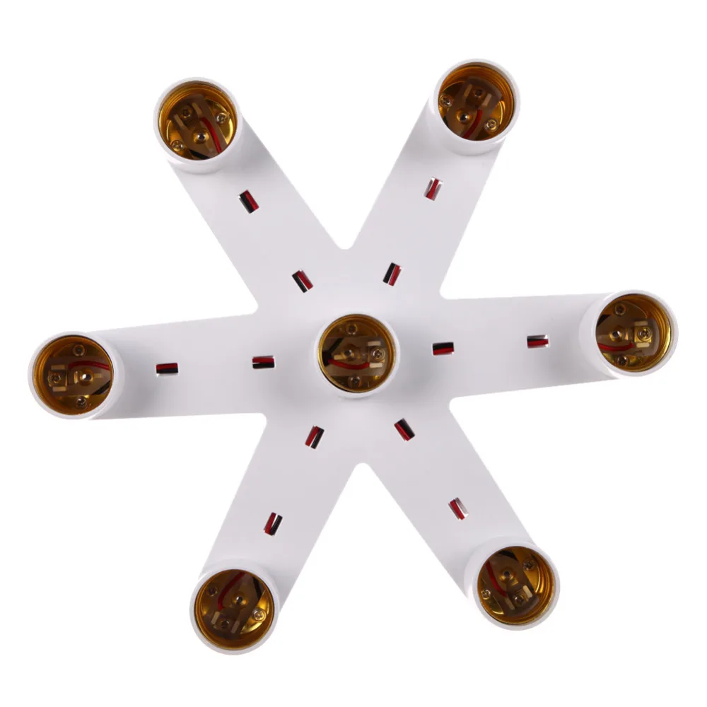 

1 To 7 e27 Lamp Holder E27 Socket Base LED Lamp Light Socket Base Bulb Splitter Holder Converter