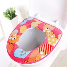 EHEH хлопковая Домашняя одежда с рисунком медведя мультфильма, хлопок теплое сиденье для туалета крышка для детей для ванной, унитаза подушка для сидения моющиеся мягкие теплые коврик 37*43 см для ухода за ребенком для мам