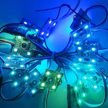 500X высокая яркость 4 светодиодный 5050SMD RGB WS2801 СВЕТОДИОДНЫЙ пиксельный модуль света 12 В вход водонепроницаемый IP67 Экспресс