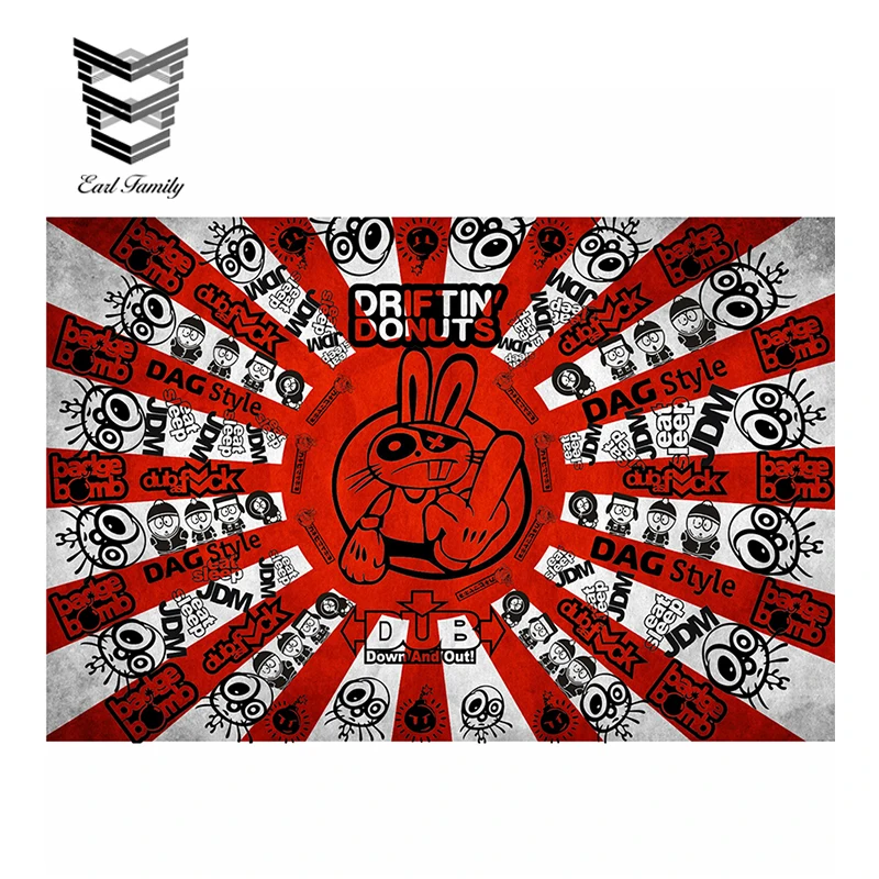 Earlfamily 13 см X 8,1 см забавные восходящего солнца JDM Стикеры виниловая наклейка Японии японский флаг автомобиля хэтчбек грузовик Стикеры s