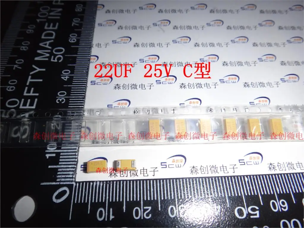 Polarity SMD tantalum capacitor 22 uf 25 v C 6032 TAJC226K025RNJ