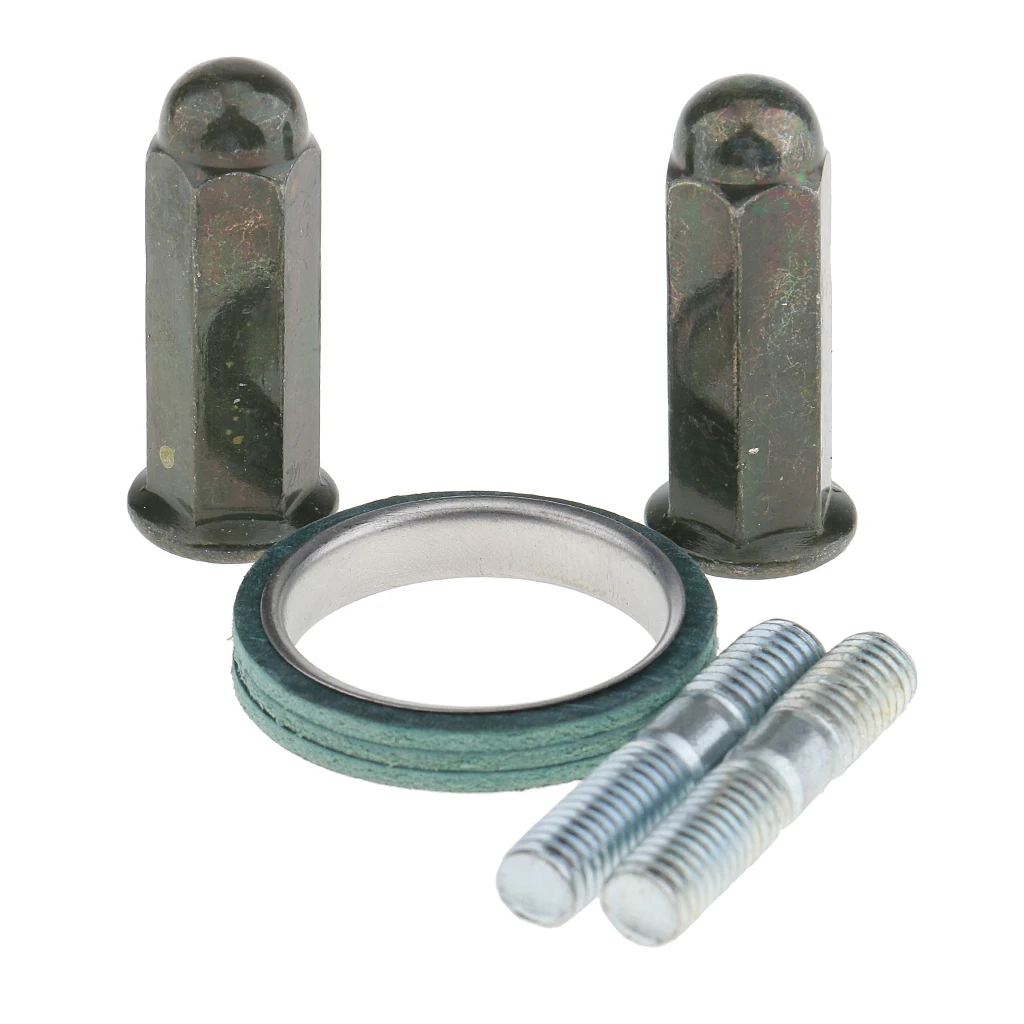 

1 Set of 5 Pieces Exhaust Studs Nuts Gasket for GY6 50-150cc QMB139 Scooter 4 Stroke Engine