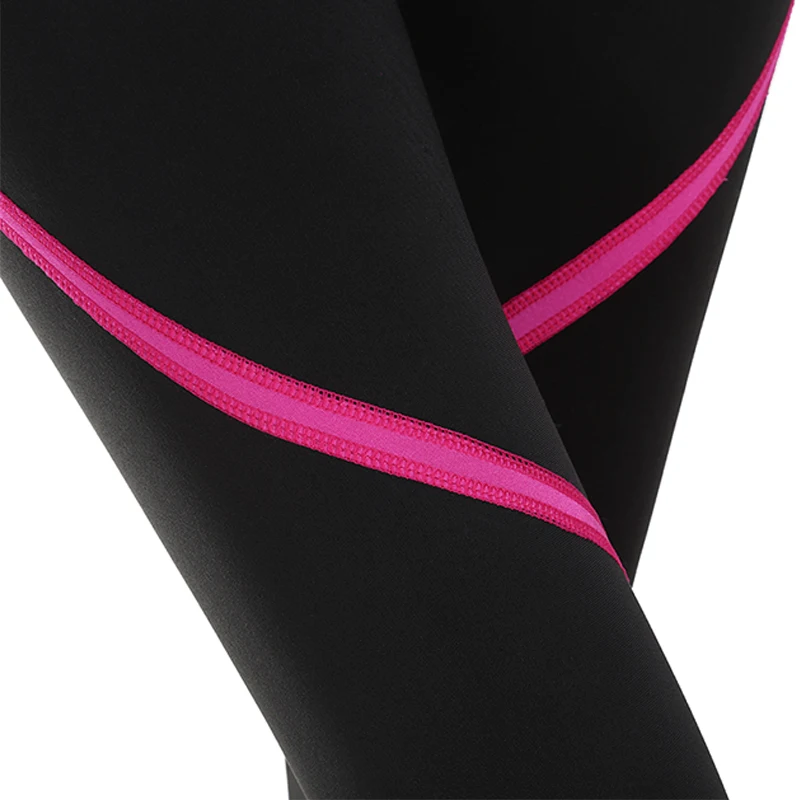 Women's Figure Skating Training Competition Patinaje Artistic Gymnastics Warm Tights Black Pink Performance