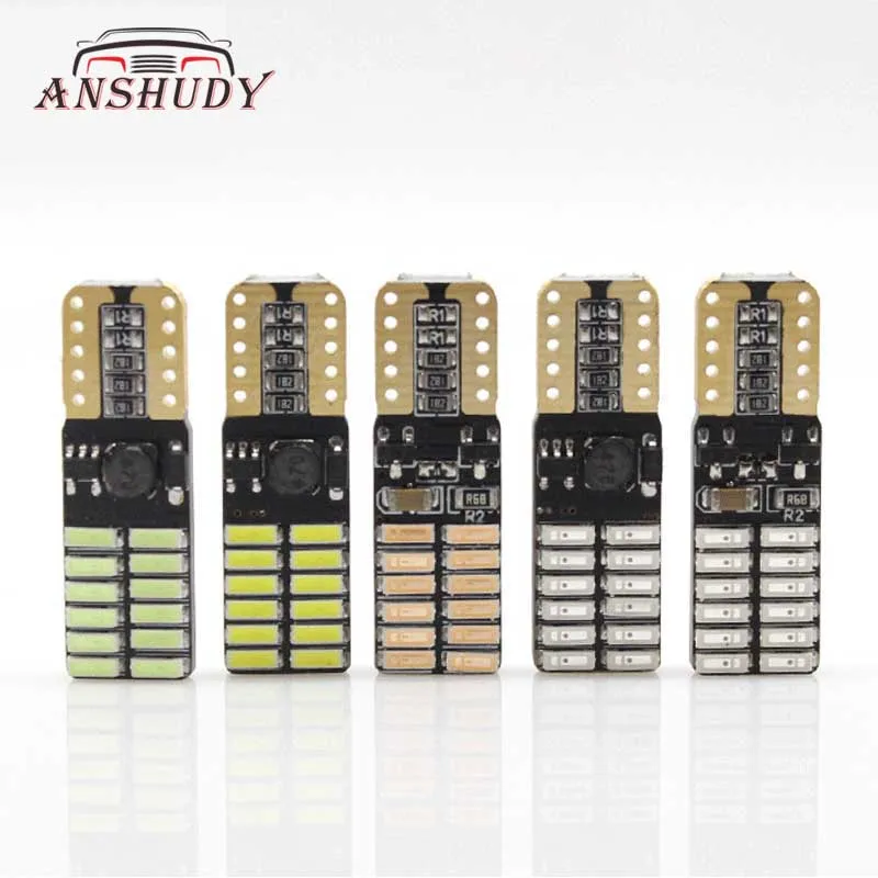 Светодиодный T10 W5W 4014 24SMD автомобиля Подсветка салона лампы для Honda Civic Peugeot CANBUS Error