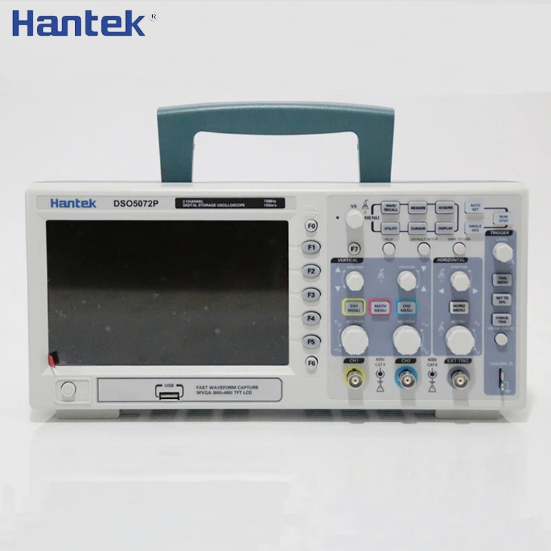 

Hantek DSO5072P Digital Storage Oscilloscope 70MHz 2Channels 1GSa/s with 7 inch Color Display Record Length up to 40K