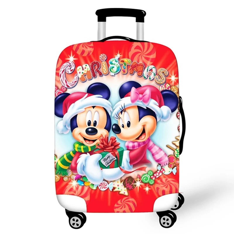 Эластичный чемодан защитный чехол для чемодана защитный чехол чехлы на Чемодан Аксессуары для путешествий Рождество Минни Микки XL