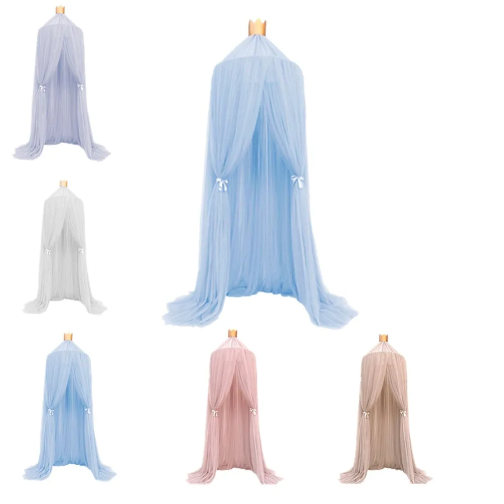 

Insect Bed Canopy Netting Curtain Round Dome Hanging Mosquito Net Bedding for Playing Reading Home Keep Quiet free gifts in pack