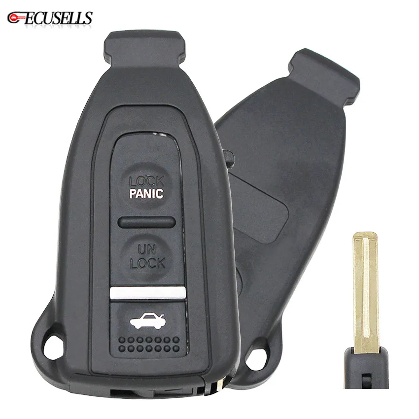 

3 Button Smart Prox Remote Key Shell Case Car Key Housing Cover with Uncut Blade For Lexus LS430 2002 2003 2004 2005 2006