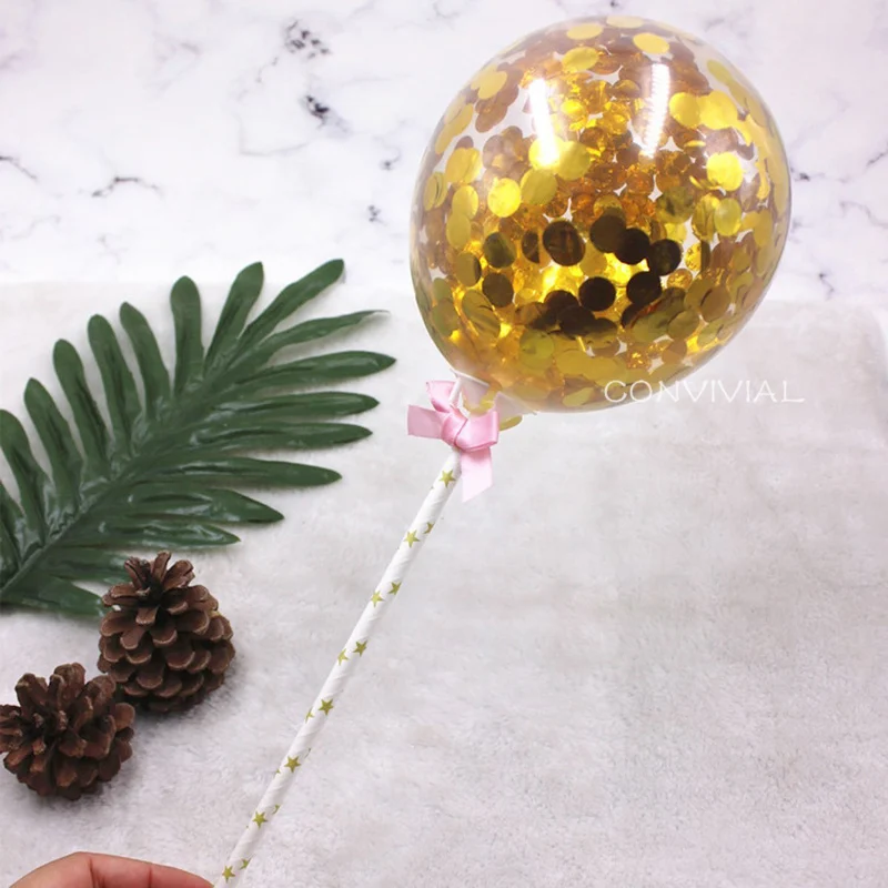 gold confetti balloons