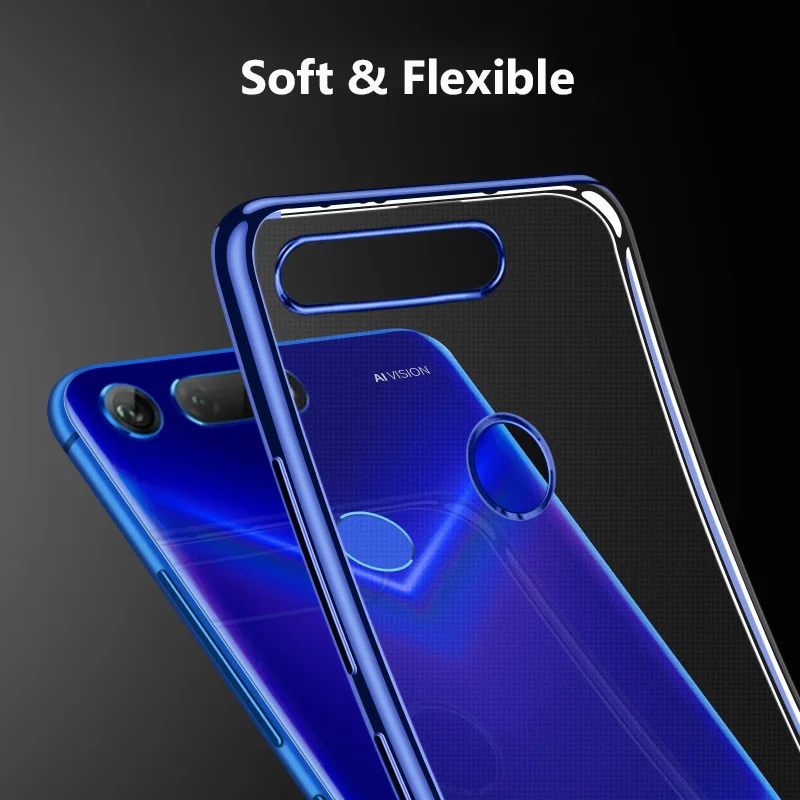 Чехол MUCHI для Huawei Honor View 20 Роскошный прозрачный мягкий чехол накладка с лазерным