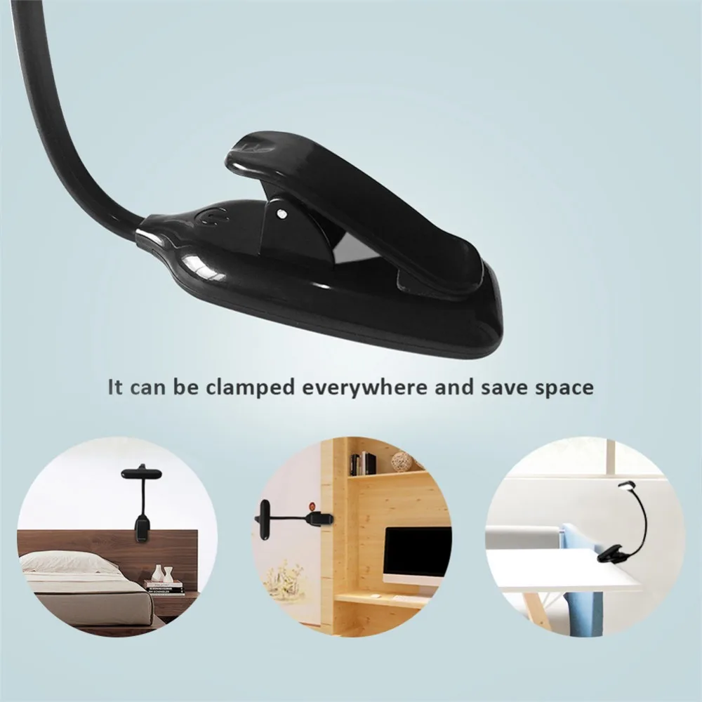  Super Adjustable Goosenecks Clip on LED Lamp for Music Stand and Book Reading Light Book clip light - 32922823901