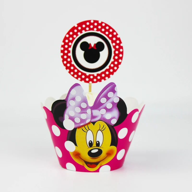 Wholesale 360 Set 720 pcs Red Minnie Mouse Paper Cupcake