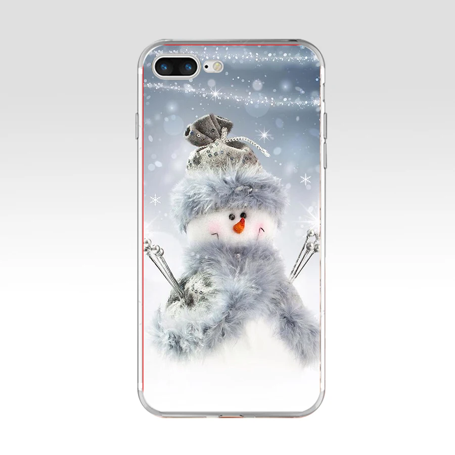 241H анимированный зимний Снеговик Снег Мягкий ТПУ силиконовый чехол для Apple iPhone 6 6s 7 8 plus чехол - Цвет: 12