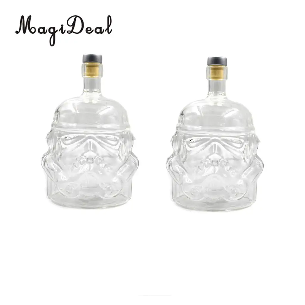 650ml Transparent Glass Decanter Wine Whisky Liquor Alcohol Glass Bottle Set