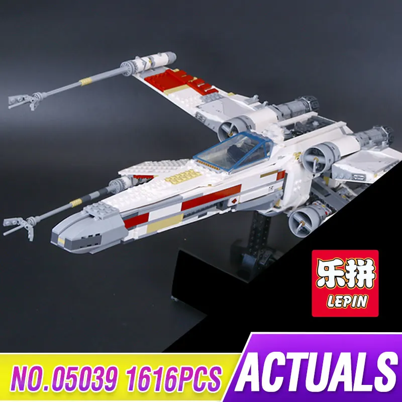 

Lepin 05039 1586pcs New Star Series Wars The X Model Wing Red Five Star fighter Set Building Blocks Bricks Toys 10240 for gift