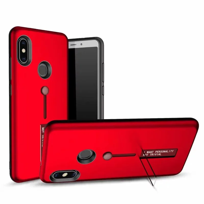 

Soft Silicone Ring Case For Xiaomi Redmi 4X Note 5 Plus 4 5A 6 6A Pro Prime Mi A1 5X A2 6X 8 SE Pocophone F1 Stand Holder Cover