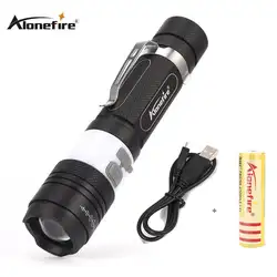 Alonefire x190 CREE T6 УДАРА светодиодный фонарик 3800lm 6 Режим Портативный Водонепроницаемый Перезаряжаемые Кемпинг велосипед свет лампы Lanterna