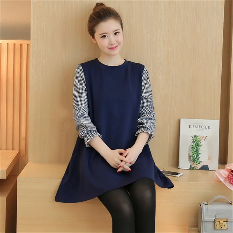

Autumn Spring Pregnant Maternity Tops Cotton Pregnancy Basic T Shirt Maternidade Clothing Long Sleeve Clothes For Pregnant Women