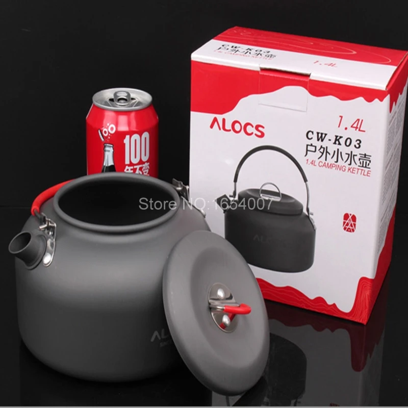 Alocs портативный алюминиевый чайник с теплообменником для пикника и кемпинга