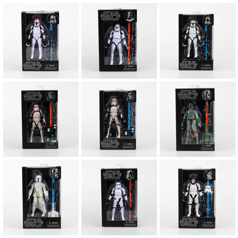 Star Wars 6/" Black Series Action Figure Gift Darth Vader Boba Fett Stormtrooper