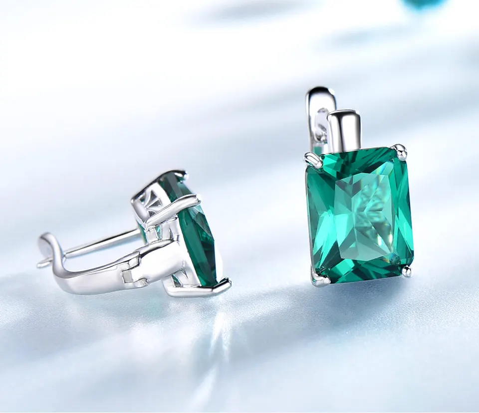 UMCHO-Emerald-925-sterling-silver-clip-earrings-for-women-EUJ083E-1-PC_04