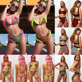 

Women Push Up Bikini Set Bra Padded Swimwear Bandage Lady Swimsuit Bathing Suit